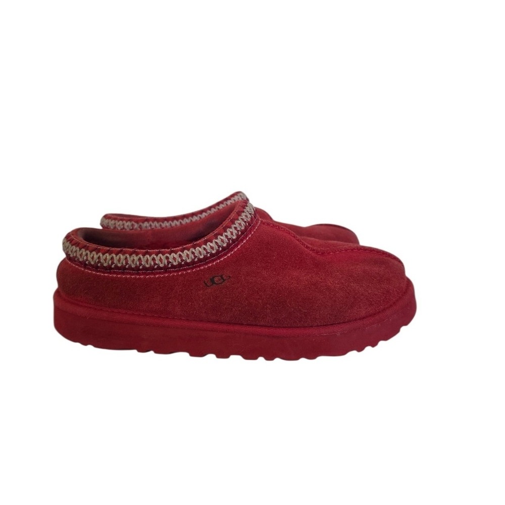 UGG Tasman Suede Cozy Comfy Red Footfriendly Ethnic Mules Clogs Shoes sz 6